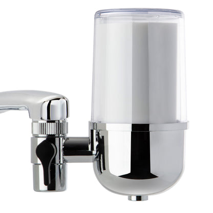 iSpring DF1 Series Faucet Water Filter, Carbon Block Water Filtration System, Tap Water Filter, Reduces Chlorine, Heavy Metals and Bad Taste -1 Filter Included