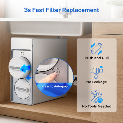 iSpring FPCA1200 PCA Composite Filter, Replacement for RO1200AK Reverse Osmosis System, Up to 12 Months Lifetime, Alkaline & Sediment & Carbon Composite Filter, pH+ Alkaline Remineralization