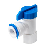 iSpring ABV6Kx2 3/8" Tank Valve Thread Quick Connect Union Connector, White, Pack of 2
