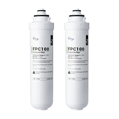 iSpring FPC100X2 Replacement Filter for RCD100 Countertop Reverse Osmosis System, Composite Filter, Cartridge Replacement Cycle: Up to 6 Months, 2 pcs