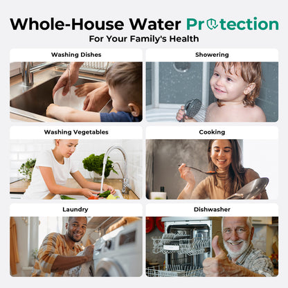 iSpring WGB22B-PFKS PFAS & Heavy Metal Whole House Water Filter System, Also Reduces Chlorine, Hydrogen Sulfide, Odor, Bad Taste, SGS-Tested Reducing up to 99% of PFAS, 1” Inlet/Outlet