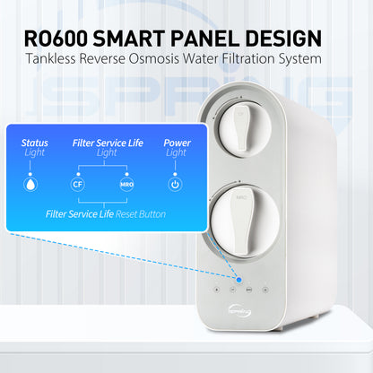 iSpring RO600-ORB Tankless RO Reverse Osmosis Water Filtration System, 600 GPD Fast Flow, Oil Rubbed Black Faucet, 2.5:1 Pure to Drain Ratio