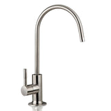 iSpring GA1-BN Heavy Duty Non-Air Gap Drinking Faucet for Water Filtration, Reverse Osmosis Systems-Brushed Nickel-Contemporary Style High-Spout