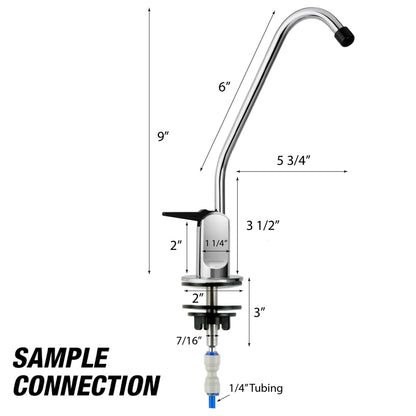 iSpring GB1 Lead-Free Reverse Osmosis Drinking Water Filter, Standard Non-Air Gap RO Faucet, Chrome