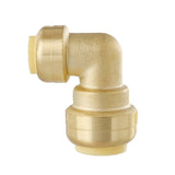 LittleWell AEPF812 Brass 3/4" X 1/2'' Push Fit Elbow Fitting, works the same as SharkBite