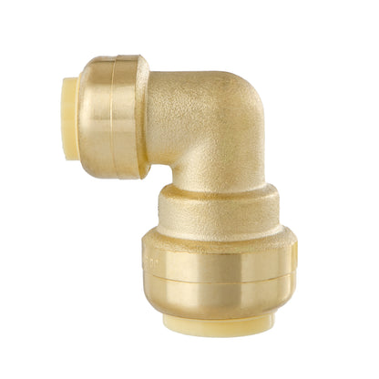 LittleWell AEPF812 Brass 3/4" X 1/2'' Push Fit Elbow Fitting, works the same as SharkBite