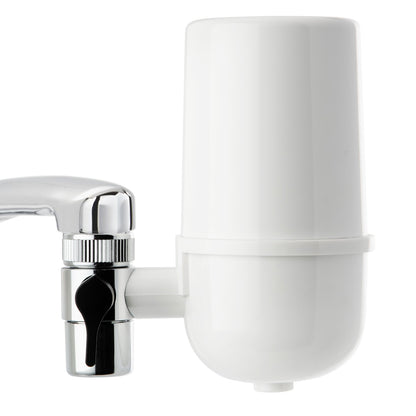 iSpring DF1 Series Faucet Water Filter, Carbon Block Water Filtration System, Tap Water Filter, Reduces Chlorine, Heavy Metals and Bad Taste -1 Filter Included