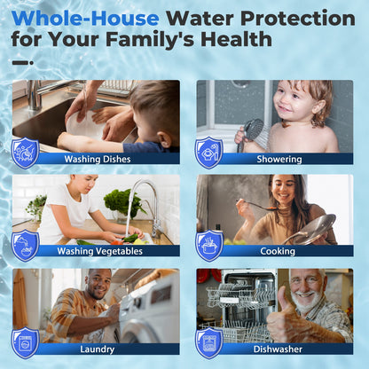 iSpring WGB32B-CPB SGS-Tested Lead Removal Whole House Water Filter System, Reduces Sediments, Chlorine, and up to 99% Lead