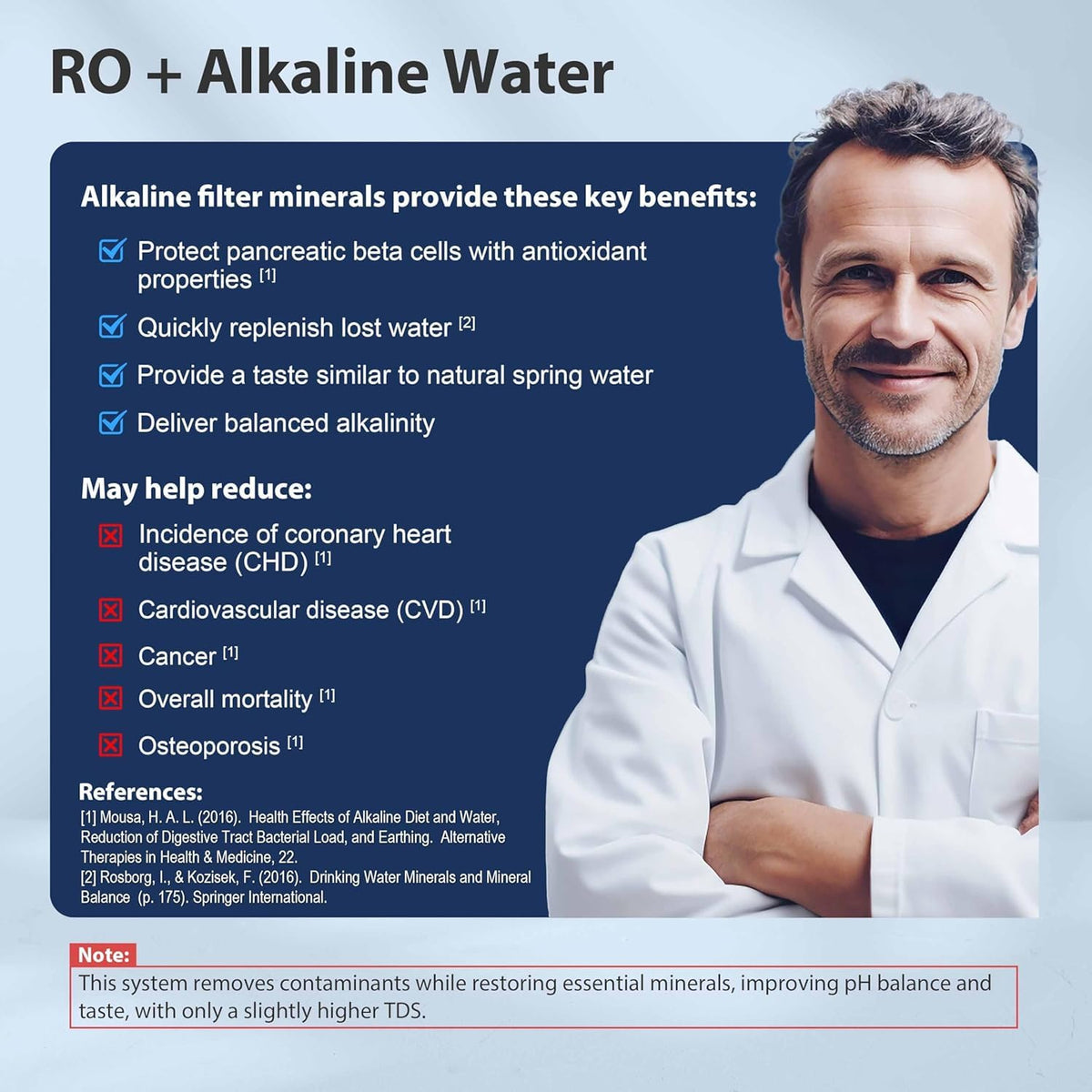 iSpring RCC7AK, NSF Certified 75 GPD, Alkaline 6-Stage Reverse Osmosis System, pH  Remineralization RO Water Filter System Under Sink, Superb Taste Drinking Water Filter