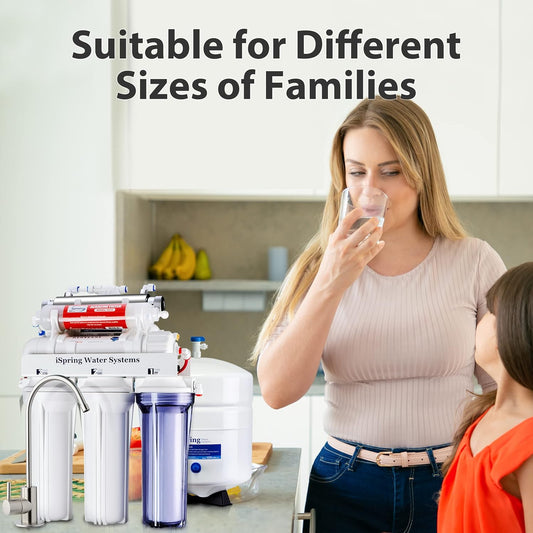 iSpring RCC7AK-UV, NSF Certified, 75GPD 7-Stage Under Sink Reverse Osmosis RO Drinking Water Filtration System with Alkaline Remineralization Filter and UV Ultraviolet Filter