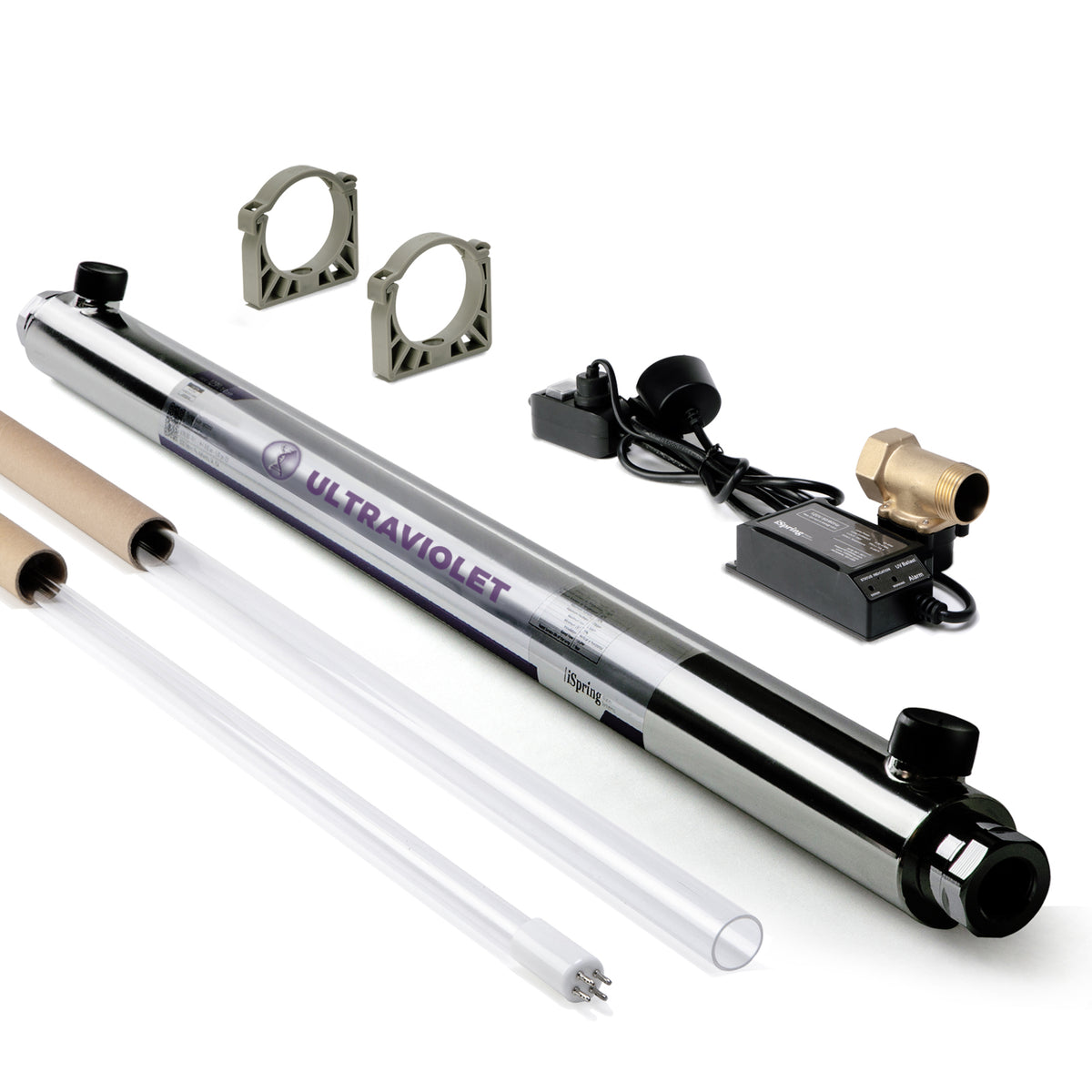 iSpring WSP50ARB+WDS150K+WF150K+WGB32B-PB+UVF55FS Well Water Solution with Finest 3-stage    Lead Removal