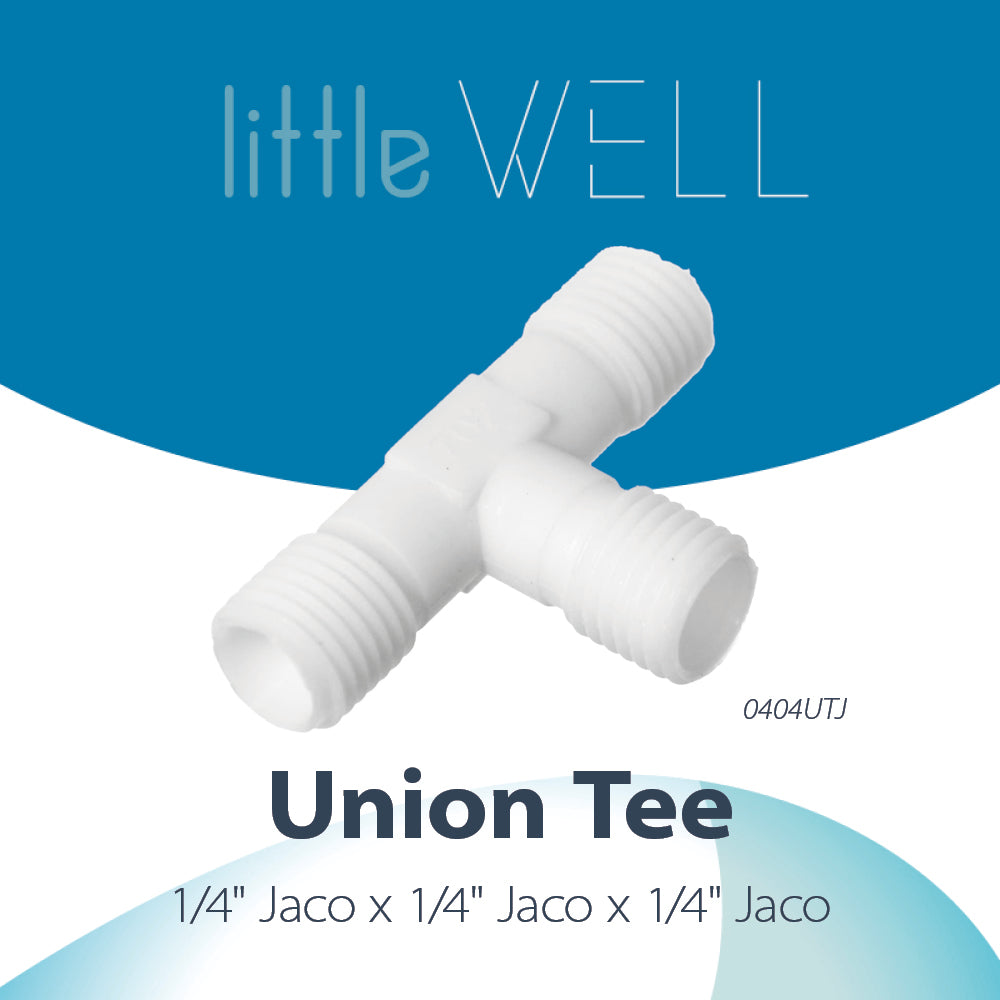 LittleWell 0404UTJX2 (702X2) 1/4"x1/4"x1/4" Jaco TEE splitter, 0404UTJX2 702X2, 2 Pack