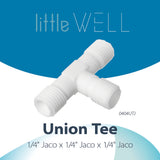 LittleWell 0404UTJX2 (702X2) 1/4"x1/4"x1/4" Jaco TEE splitter, 0404UTJX2 702X2, 2 Pack