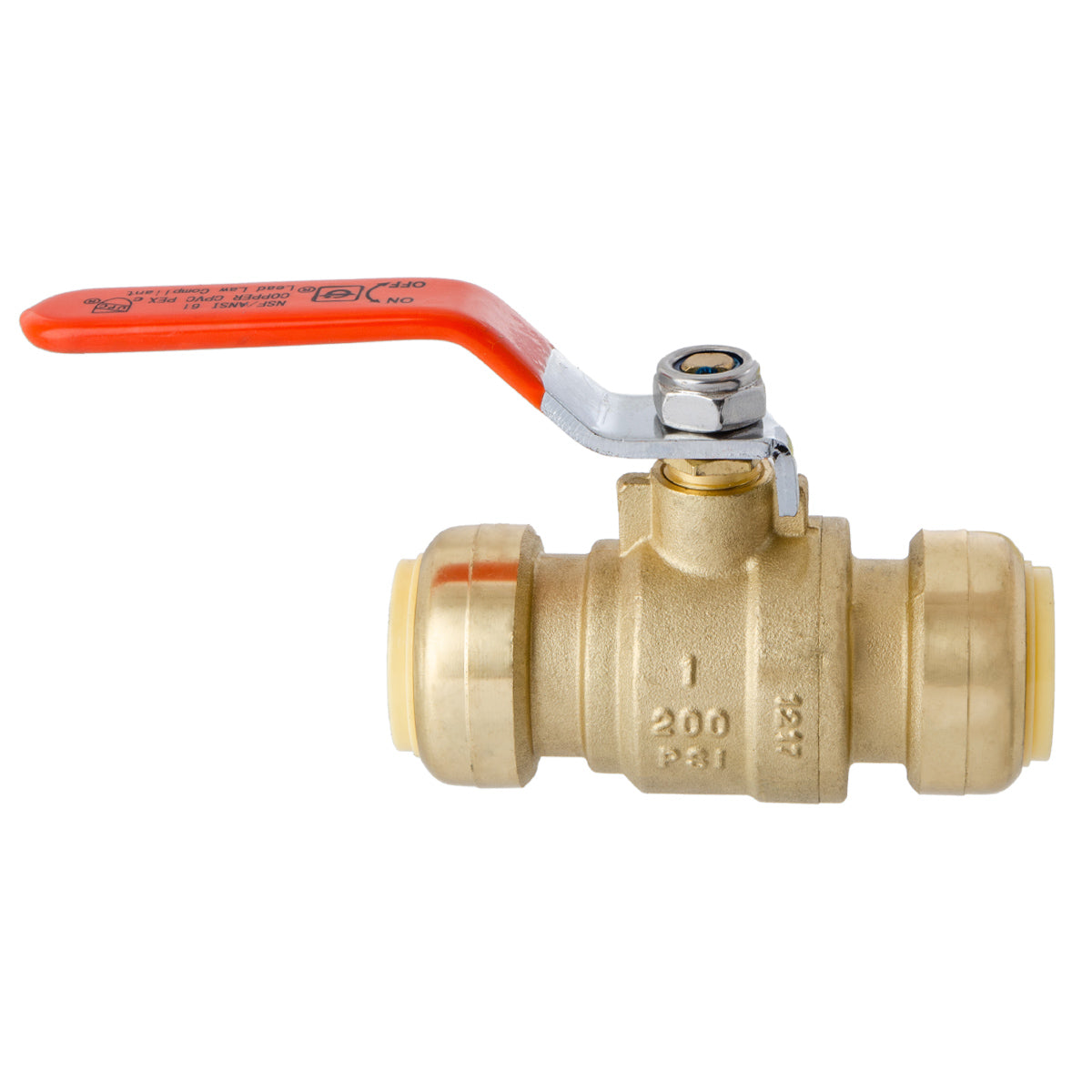 LittleWell ABPF16 Brass 1'' Push Fit Ball Valve, works the same as SharkBite