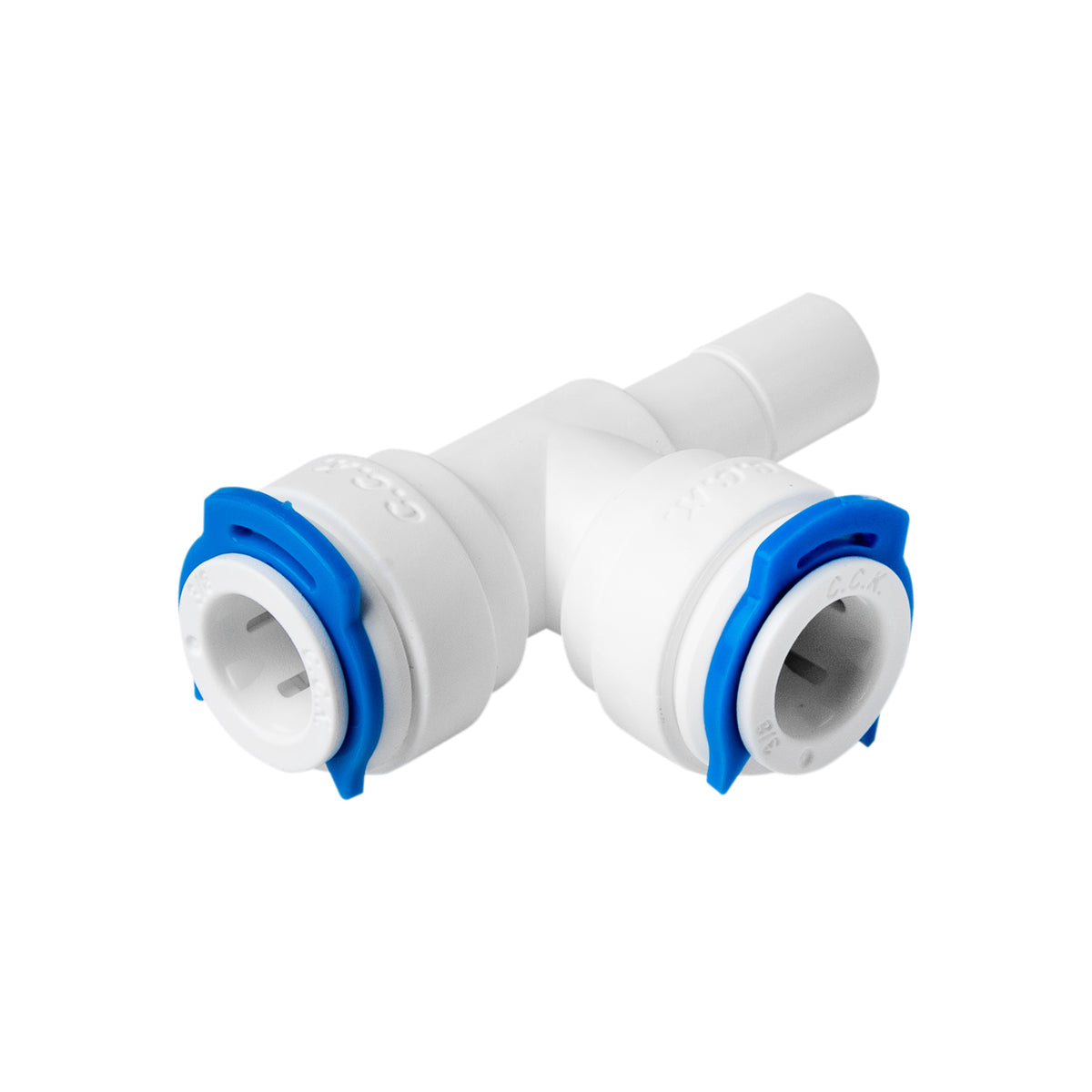 iSpring 0606STx2 3/8” Stem Quick Fitting Connect ‘T’ Fitting, Pack of 2
