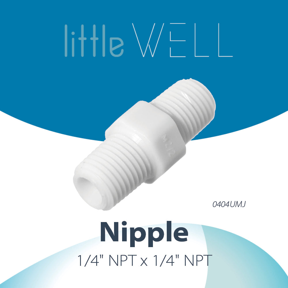LittleWell 0404UMJX2 (M22X2) 1/4" MNPT x 1/4" MNPT Straight Connector, Pack of 2