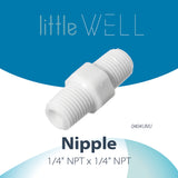 LittleWell 0404UMJX2 (M22X2) 1/4" MNPT x 1/4" MNPT Straight Connector, Pack of 2
