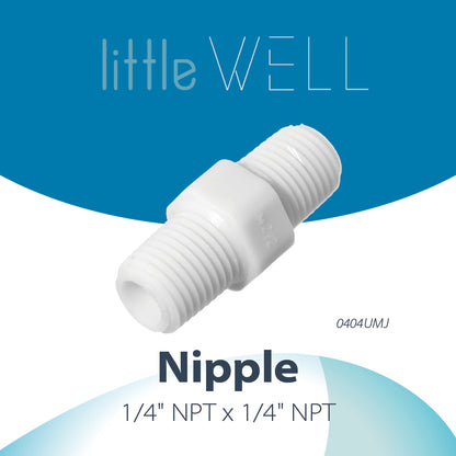 LittleWell 0404UMJX2 (M22X2) 1/4" MNPT x 1/4" MNPT Straight Connector, Pack of 2