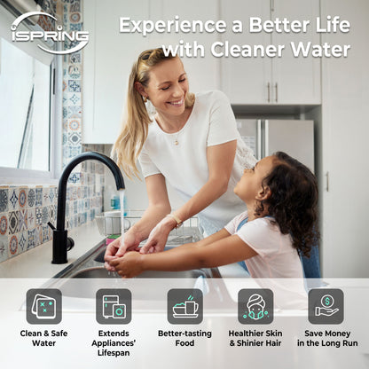 iSpring WCF200K Elite Series Whole House Central Water Filtration System with Automatic Control Head, Reduces Chlorine, Chloramine, PFAS, Lead