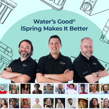 iSpring WGB22B-PFKS PFAS & Heavy Metal Whole House Water Filter System, Also Reduces Chlorine, Hydrogen Sulfide, Odor, Bad Taste, SGS-Tested Reducing up to 99% of PFAS, 1” Inlet/Outlet