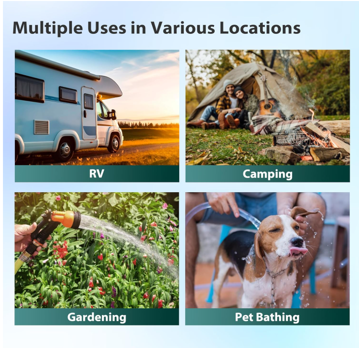 iSpring CW31-PFBV 3-Stage RV Water Filtration System for Campers, Reduces PFAS, Bacteria and Viruses, 3/4'' Lead-Free Brass Hose Quick Connectors, Tankless, High Capacity