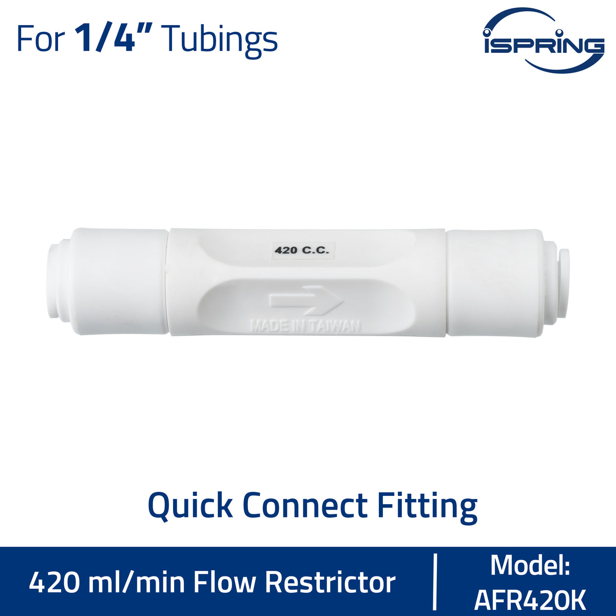 iSpring AFR420K 420 ml/min Flow Restrictor, White