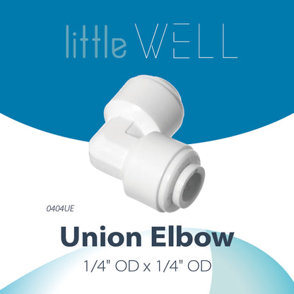 LittleWell 504KX10 1/4"x 1/4" Quick Connect Push Fitting Elbow Tube Connector, 0404UEX10 504KX10, Pack of 10