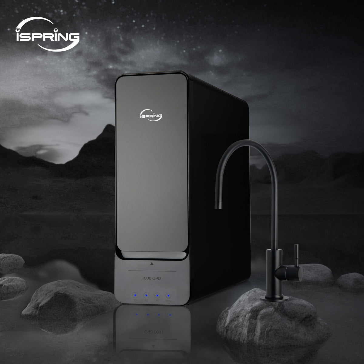 iSpring RO1000-ORB Tankless Reverse Osmosis Water Filtration System, 1000 GPD Fast Flow