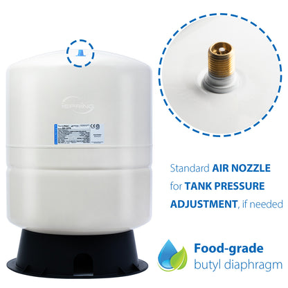 iSpring T11M 11 Gallon Pre-Pressurized Water Storage Reverse Osmosis Systems ro Tank, White