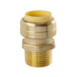LittleWell ACPF12MPT12 Brass 3/4'' Push-Fit to Male Pipe Thread Coupling, Works the Same as A SharkBite