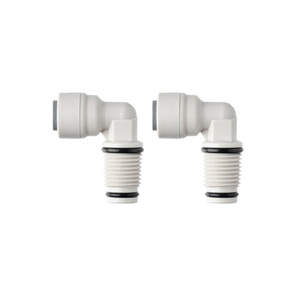 iSpring 4044K-OX2, 1/4'' Quick Connect Fitting to 1/4'' NPT Male Thread, Elbow, Pack of 2