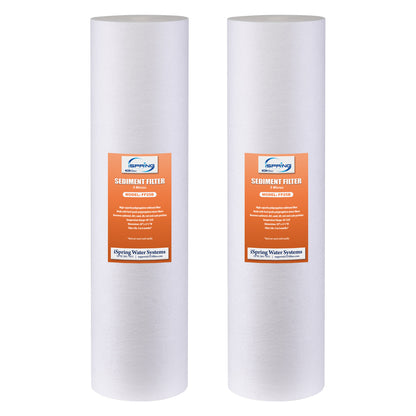iSpring FP25BX2 High Capacity 20” x 4.5” Water Replacement Cartridges  Fine Sediment Filters, 2 pieces / 5 microns