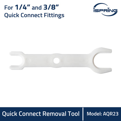 iSpring AQR23 3/8 inch & 1/4 inch Quick Connect Removal Tool for Reverse Osmosis or Under Sink Water Filtration System, 2-in-1 Plastic Disconnect Tool