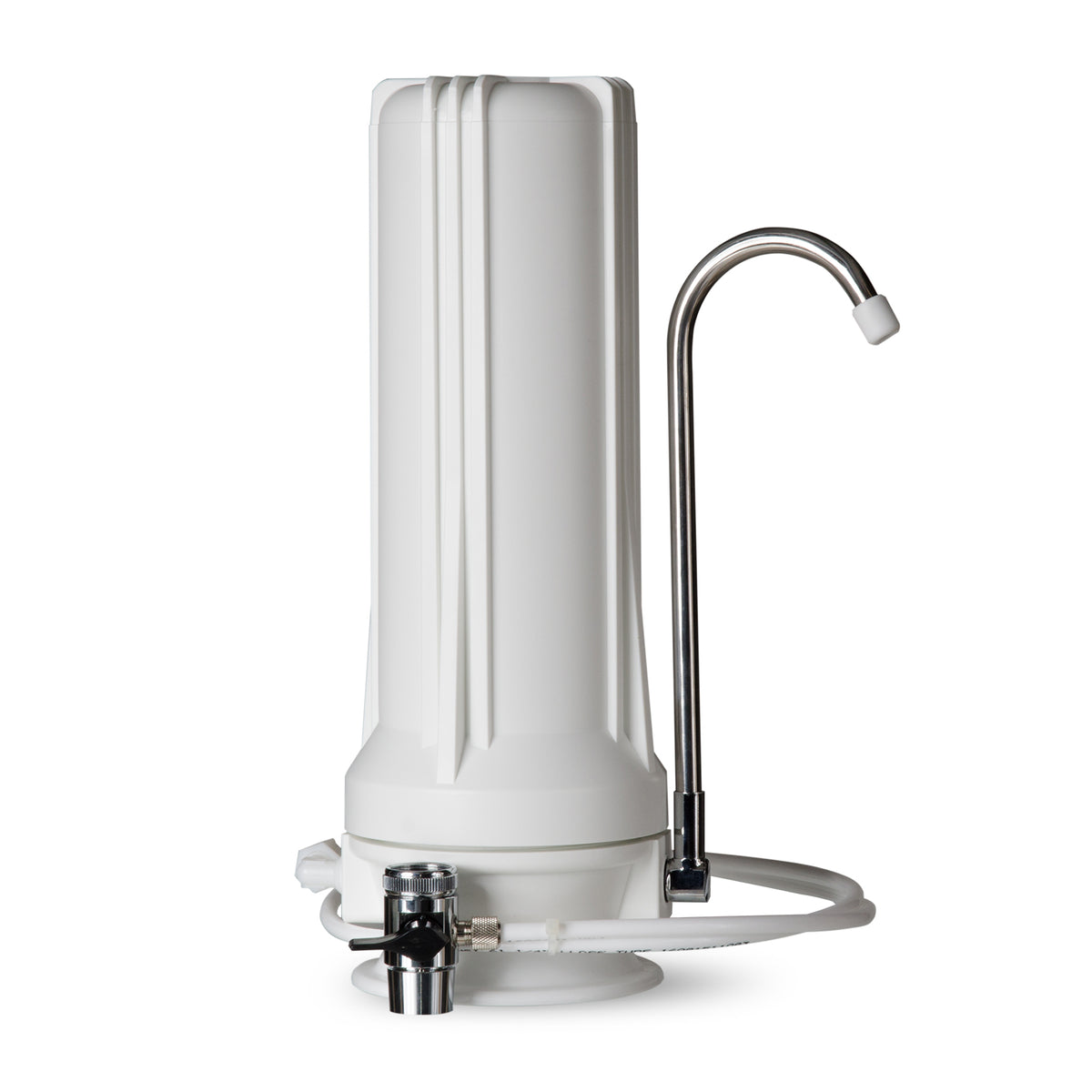 iSpring CT10-W Countertop Water Filter, Multi-Layer Faucet Water Filter System with Versatile Faucet Adapter, Reduces Heavy Metals, Bad Odor, and Chlorine, White