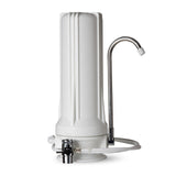 iSpring CT10-W Countertop Water Filter, Multi-Layer Faucet Water Filter System with Versatile Faucet Adapter, Reduces Heavy Metals, Bad Odor, and Chlorine, White