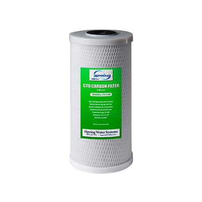 iSpring FC15B 5-Micron Coconut Shell Activated CTO Carbon Block Water Filter Replacement Cartridge for Under Sink and Whole House Water Systems