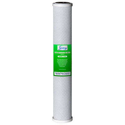 iSpring FC25 High Capacity 20” x 2.5” Water Filter Replacement Cartridges - CTO Carbon Block - Fits WCB32C, WCB32O, and RCB3P