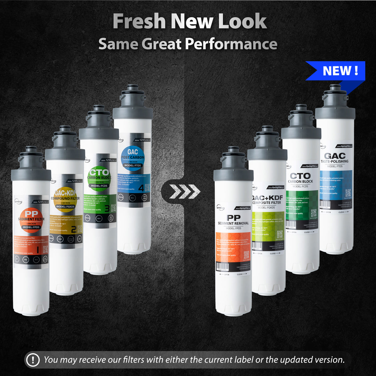 iSpring SGS-Tested PFAS Removal Carbon Block Replacement Water Filter Cartridge FCPFDS  for DS4 Series