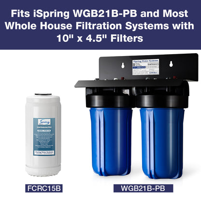 iSpring FCRC15B Lead Reducing Replacement Water Filter, 10"x4.5"