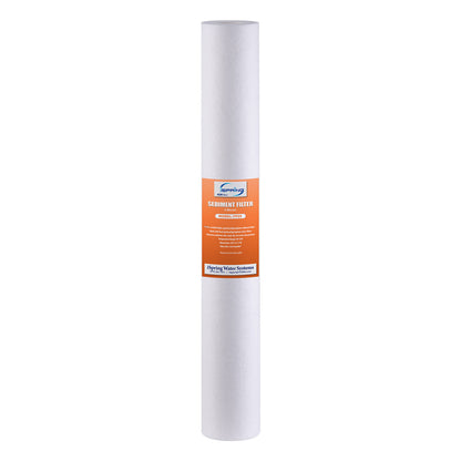 iSpring FP25 20” x 2.5” Water Filter Replacement Cartridges - Fine Sediment Filter - 5 Micron - Fits Standard 20” x 2.5” Water Filtration Systems
