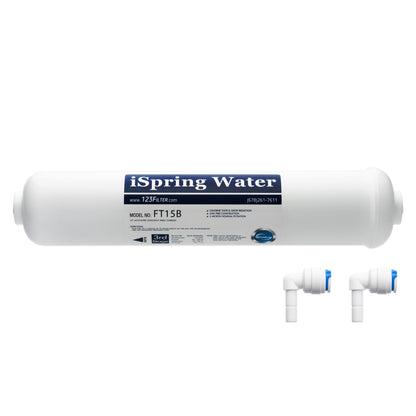 iSpring FT15B Activated Post Carbon Water Filter Replacement Cartridge with Quick Connect for Countertop Reverse Osmosis RO System RCT600