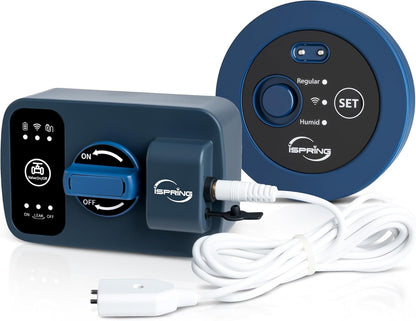 iSpring LS43WL Smart Leak Shut-Off System, Automatic Water Leak Detector with 1 Wired &amp; 1 Wireless Sensor, Whole-Home Water Damage Protection, 1" MNPT   3/4" FNPT