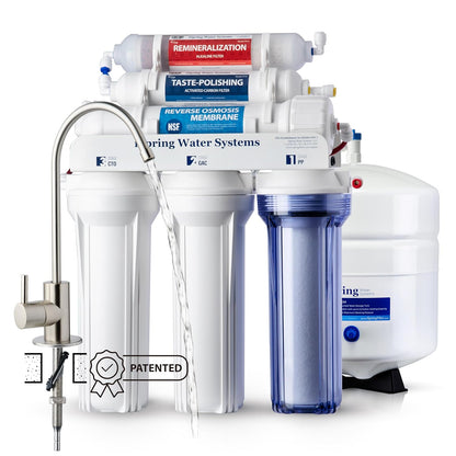 iSpring RCC7AK, NSF Certified 75 GPD, Alkaline 6-Stage Reverse Osmosis System, pH  Remineralization RO Water Filter System Under Sink, Superb Taste Drinking Water Filter