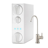 iSpring RO500-BN NSF Certified Tankless RO Reverse Osmosis Water Filtration System, 500 GPD Fast Flow, Brushed Nickel Faucet, 2:1 Pure to Drain Ratio, White