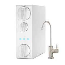 iSpring RO500-BN NSF Certified Tankless RO Reverse Osmosis Water Filtration System, 500 GPD Fast Flow, Brushed Nickel Faucet, 2:1 Pure to Drain Ratio, White