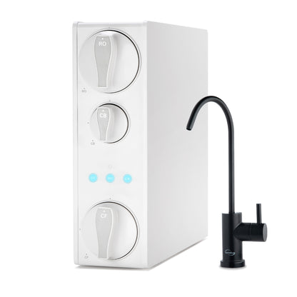 iSpring RO500-ORB NSF Certified Tankless RO Reverse Osmosis Water Filtration System, 500 GPD Fast Flow, Oil Rubbed Faucet, 2:1 Pure to Drain Ratio, White