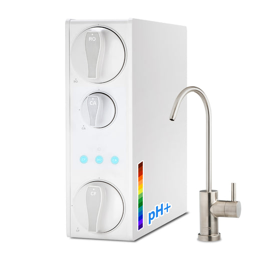 iSpring RO500AK-BN NSF Certified Tankless Reverse Osmosis Water Filtration System, 500 GPD tankless RO system with Alkaline Remineralization, Brushed Nickel Faucet , 2:1 Pure to Drain Ratio