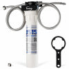 iSpring US15 Direct Connect Under Sink Water Filter System, High Capacity Filtration, Fits Kitchen and Bathroom Faucets, 3 micron, White