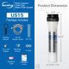 iSpring US15 Direct Connect Under Sink Water Filter System, High Capacity Filtration, Fits Kitchen and Bathroom Faucets, 3 micron, White