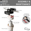 iSpring US15 Direct Connect Under Sink Water Filter System, High Capacity Filtration, Fits Kitchen and Bathroom Faucets, 3 micron, White